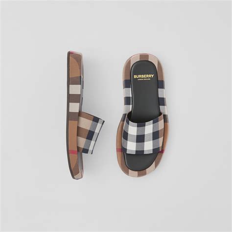 burberry sludes|Burberry slides for women.